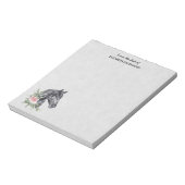 Schönes Pferdeschlittenportrait Wasserfarbe Notizblock (Rotiert)