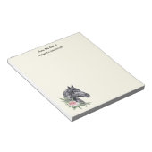 Schönes Pferdeschlittenportrait Wasserfarbe Notizblock (angewinkelt)