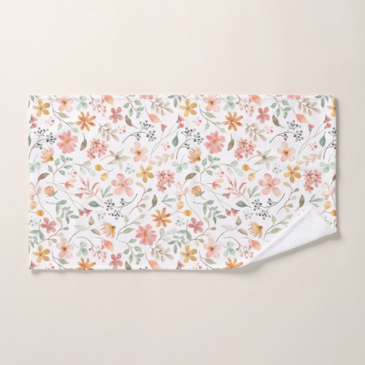 Schönes Pfirsichblumenmuster Badhandtuch Set (Handtuch)