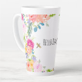 Schönes pfirsichrosa Gelbe Farbe Blüte Milchtasse (Linke Ecke)