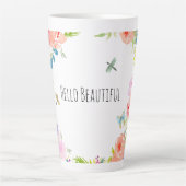 Schönes pfirsichrosa Gelbe Farbe Blüte Milchtasse (Vorderseite)