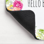 Schönes pfirsichrosa Gelbe Farbe Blüte Mousepad (Ecke)