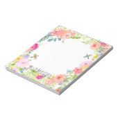 Schönes pfirsichrosa Gelbe Farbe Blüte Notizblock (Rotiert)