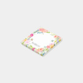 Schönes pfirsichrosa Gelbe Farbe Blüte Post-it Klebezettel (angewinkelt)