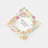 Schönes pfirsichrosa Gelbe Farbe Blüte Serviette (Ecke)