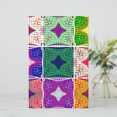 Schönes Phantastisches afrikanisches Druckmuster Briefpapier (Stehend Vorderseite)