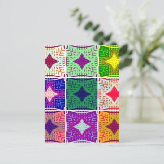 Schönes Phantastisches afrikanisches Druckmuster Postkarte (Stehend Vorderseite)