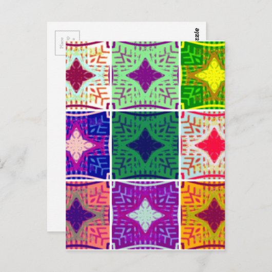 Schönes Phantastisches afrikanisches Druckmuster Postkarte (Vorne/Hinten)