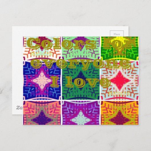 Schönes Phantastisches afrikanisches Druckmuster Postkarte (Vorne/Hinten)