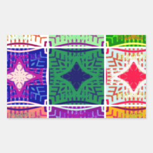 Schönes Phantastisches afrikanisches Druckmuster Rechteckiger Aufkleber