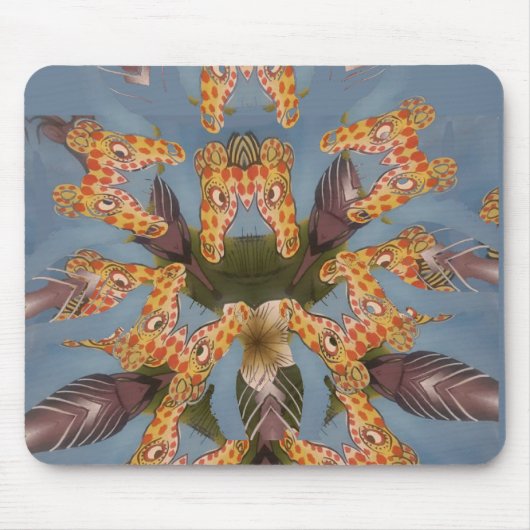 Schönes phantastisches afrikanisches Giraffenmuste Mousepad (Vorne)