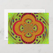 Schönes phantastisches afrikanisches Mandala-Muste Postkarte (Vorne/Hinten)