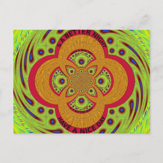 Schönes phantastisches afrikanisches Mandala-Muste Postkarte (Vorderseite)