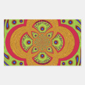 Schönes phantastisches afrikanisches Mandala-Muste Rechteckiger Aufkleber (Vorderseite)