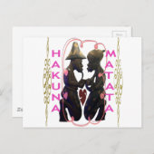 Schönes Phantastisches Afrikanisches Paar: Eine ro Postkarte (Vorne/Hinten)