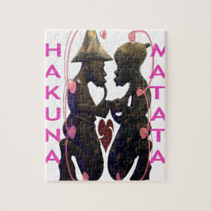 Schönes Phantastisches Afrikanisches Paar: Eine ro Puzzle