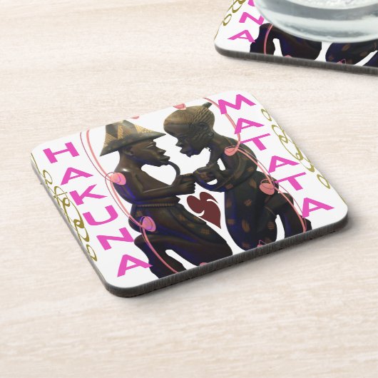 Schönes Phantastisches Afrikanisches Paar: Eine ro Untersetzer (Linke Seite)