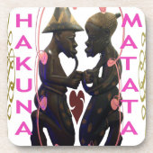 Schönes Phantastisches Afrikanisches Paar: Eine ro Untersetzer (Vorderseite)