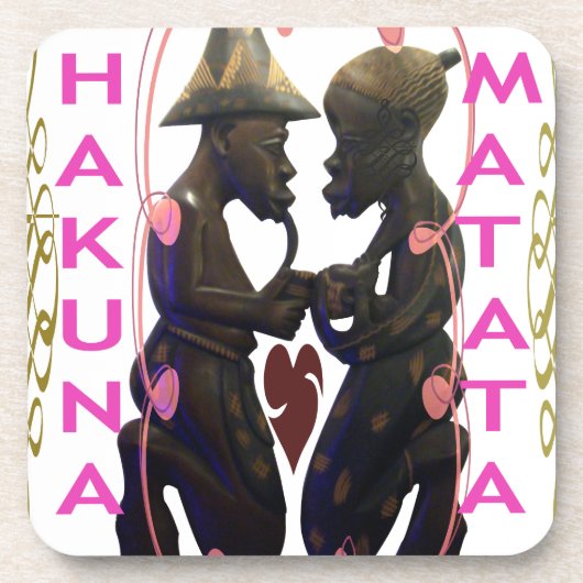 Schönes Phantastisches Afrikanisches Paar: Eine ro Untersetzer (Vorderseite)