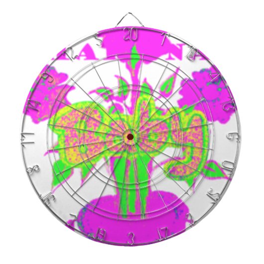 Schönes Phantastisches Baby Pink Inspiration Blume Dartscheibe (vorne)