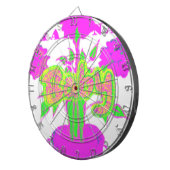 Schönes Phantastisches Baby Pink Inspiration Blume Dartscheibe (Vorderseite rechts)