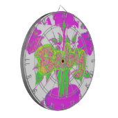 Schönes Phantastisches Baby Pink Inspiration Blume Dartscheibe (Vorderseite Links)