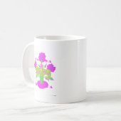 Schönes Phantastisches Baby Pink Inspiration Blume Kaffeetasse (Vorderseite Links)