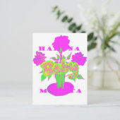 Schönes Phantastisches Baby Pink Inspiration Blume Postkarte (Stehend Vorderseite)