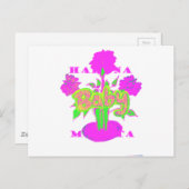 Schönes Phantastisches Baby Pink Inspiration Blume Postkarte (Vorne/Hinten)