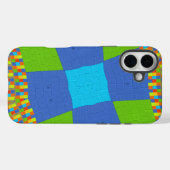 Schönes Phantastisches blaues Cyan Kunstdruckdesig Case-Mate iPhone Hülle (Rückseite (Horizontal))