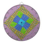 Schönes Phantastisches blaues Cyan Kunstdruckdesig Dartscheibe (vorne)