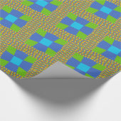 Schönes Phantastisches blaues Cyan Kunstdruckdesig Geschenkpapier (Ecke)