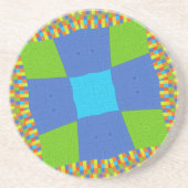 Schönes Phantastisches blaues Cyan Kunstdruckdesig Getränkeuntersetzer (Vorne)