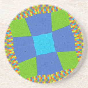 Schönes Phantastisches blaues Cyan Kunstdruckdesig Getränkeuntersetzer