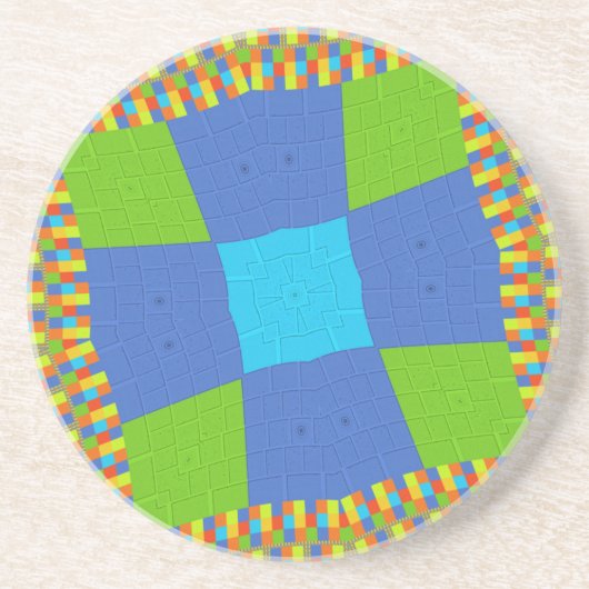 Schönes Phantastisches blaues Cyan Kunstdruckdesig Getränkeuntersetzer (Vorne)