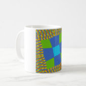 Schönes Phantastisches blaues Cyan Kunstdruckdesig Kaffeetasse (Vorderseite Links)