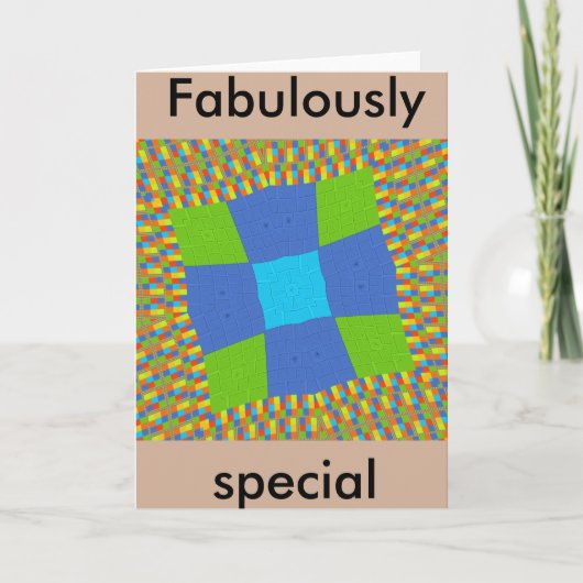 Schönes Phantastisches blaues Cyan Kunstdruckdesig Karte (Vorderseite)