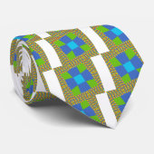 Schönes Phantastisches blaues Cyan Kunstdruckdesig Krawatte (Gerollt)