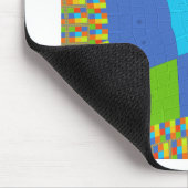 Schönes Phantastisches blaues Cyan Kunstdruckdesig Mousepad (Ecke)