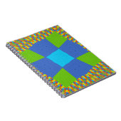 Schönes Phantastisches blaues Cyan Kunstdruckdesig Notizblock (Rechte Seite)