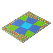 Schönes Phantastisches blaues Cyan Kunstdruckdesig Notizblock (Linke Seite)