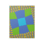 Schönes Phantastisches blaues Cyan Kunstdruckdesig Notizblock (Rotiert)