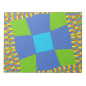 Schönes Phantastisches blaues Cyan Kunstdruckdesig Notizblock (Vorderseite)