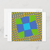 Schönes Phantastisches blaues Cyan Kunstdruckdesig Postkarte (Vorne/Hinten)