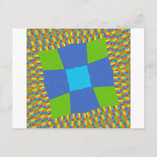 Schönes Phantastisches blaues Cyan Kunstdruckdesig Postkarte