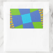 Schönes Phantastisches blaues Cyan Kunstdruckdesig Rechteckiger Aufkleber (Tasche)