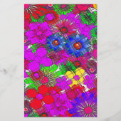 Schönes Phantastisches Blumenmuster Briefpapier (Vorderseite)