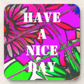 Schönes Phantastisches Blumenmuster Getränkeuntersetzer (Vorderseite)