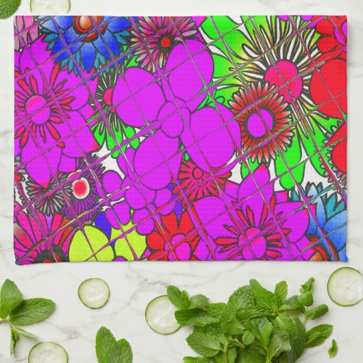 Schönes Phantastisches Blumenmuster Handtuch (Gefaltet)