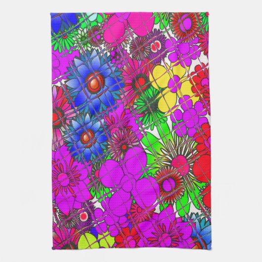 Schönes Phantastisches Blumenmuster Handtuch (Vertikal)
